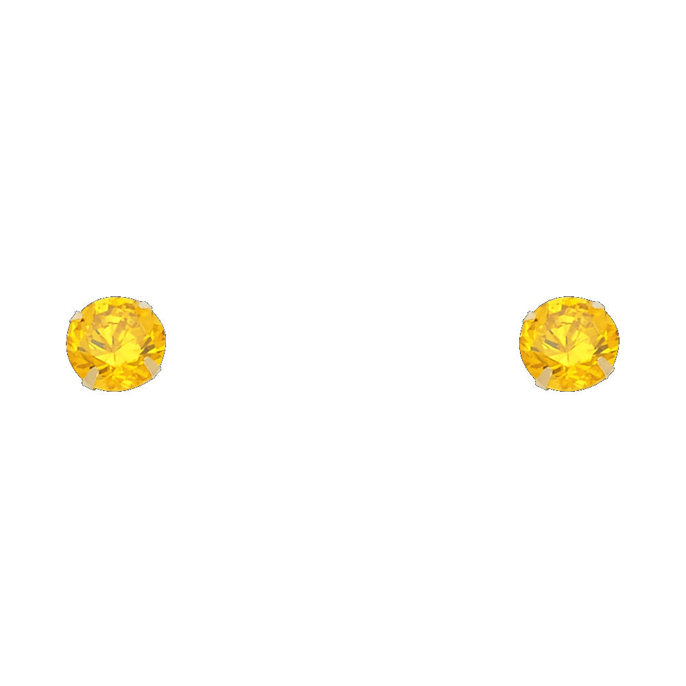 14K Yellow Gold Stud Earring & Solitaire Jewelry 2mm - ST198 - Image 11