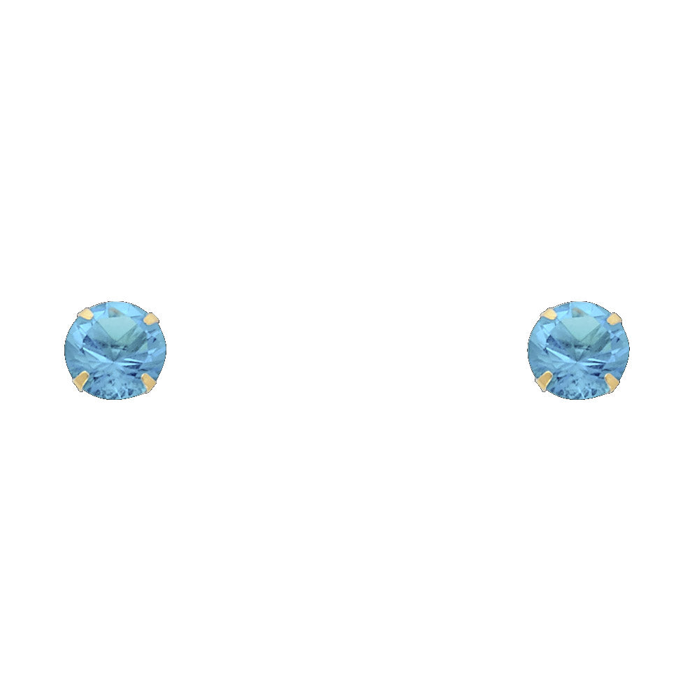 14K Yellow Gold Stud Earring & Solitaire Jewelry 2mm - ST198 - Image 12