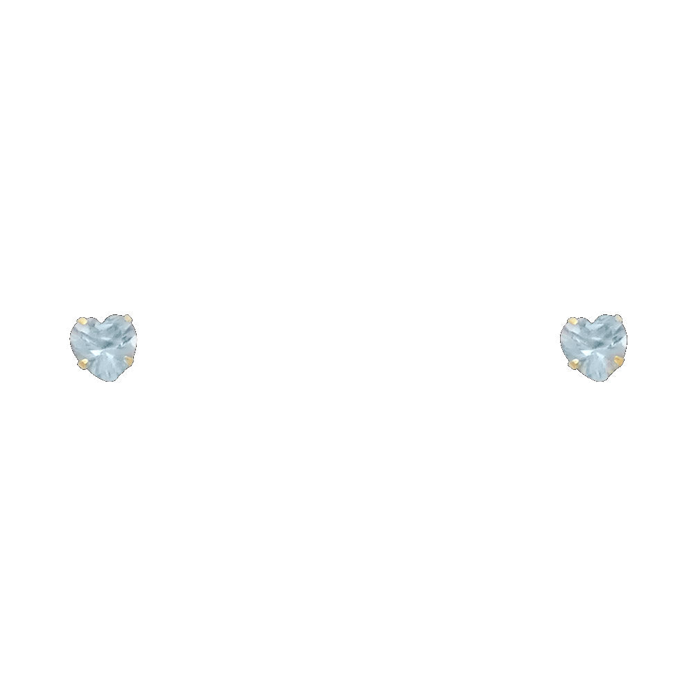 14K Yellow Gold Stud Earring & Solitaire Jewelry 4mm - ST199 - Image 3