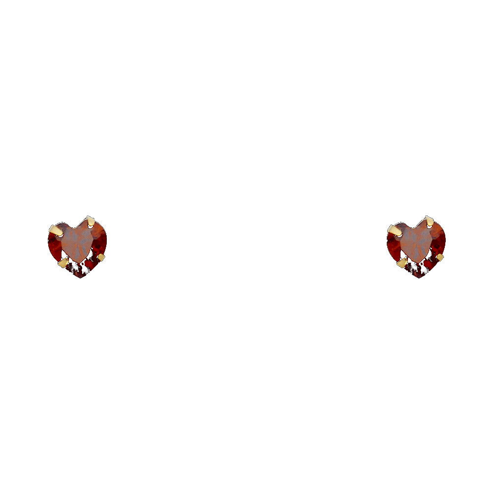 14K Yellow Gold Stud Earring & Solitaire Jewelry 4mm - ST200