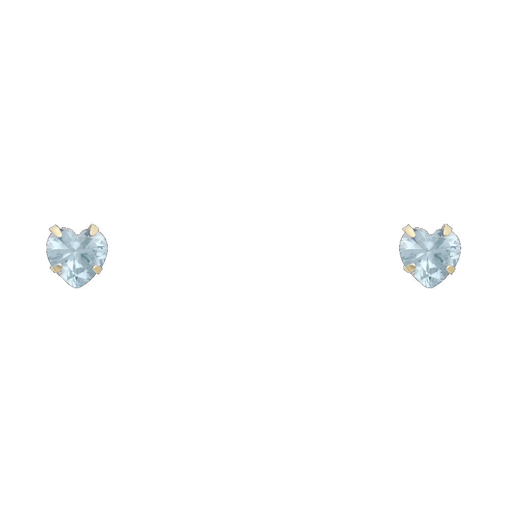14K Yellow Gold Stud Earring & Solitaire Jewelry 4mm - ST200 - Image 3