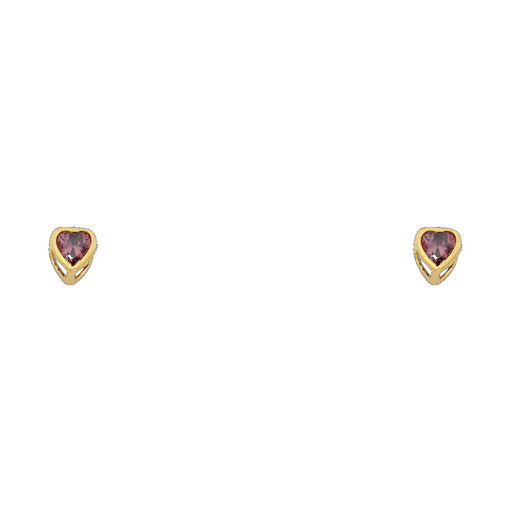 14K Yellow Gold Stud Earring & Solitaire Jewelry 3mm - ST201 - Image 6