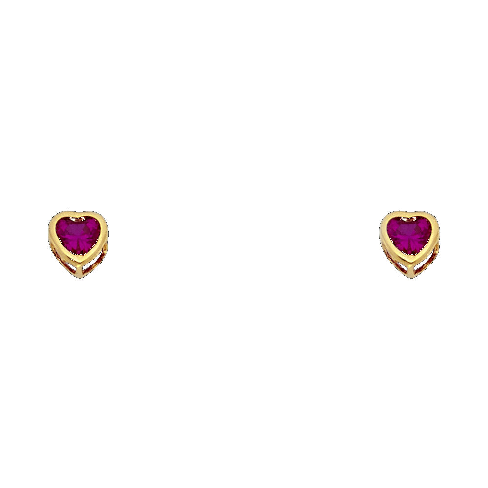 14K Yellow Gold Stud Earring & Solitaire Jewelry 4mm - ST202 - Image 7