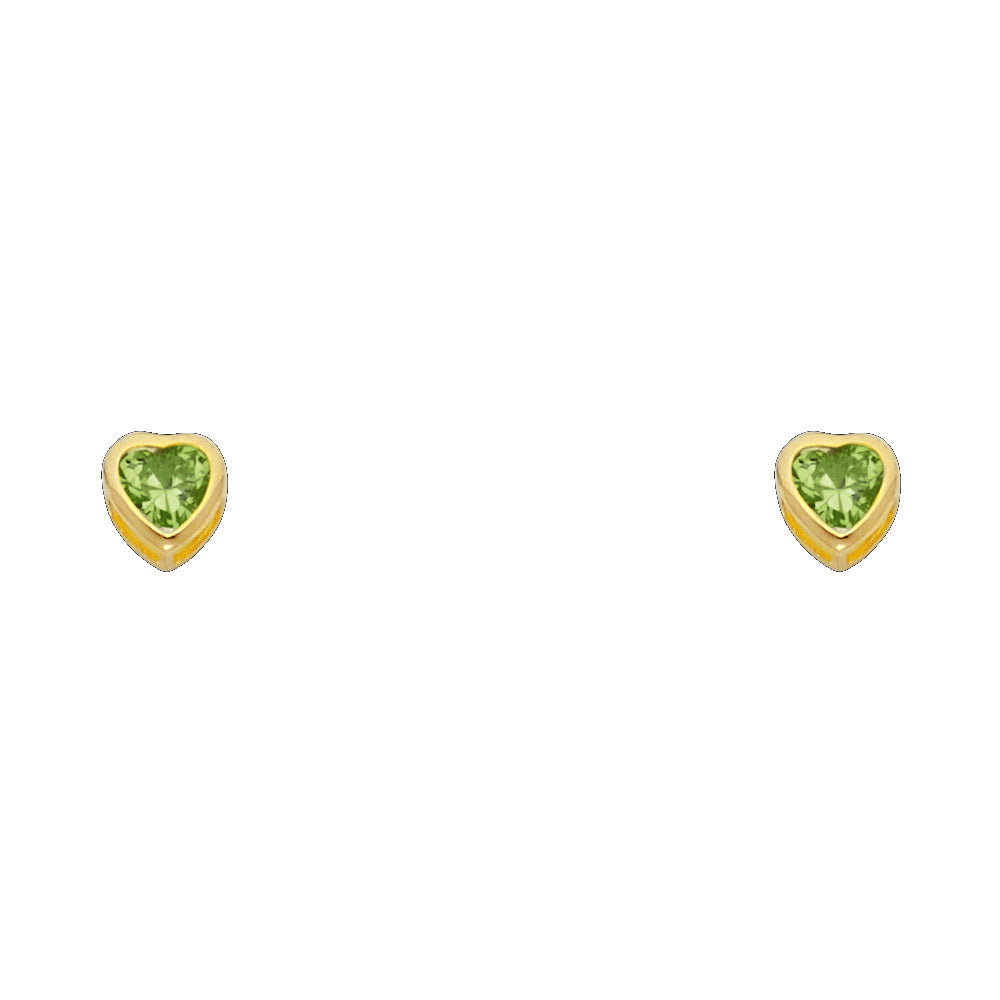 14K Yellow Gold Stud Earring & Solitaire Jewelry 4mm - ST202 - Image 8
