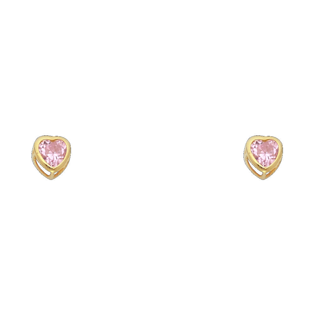 14K Yellow Gold Stud Earring & Solitaire Jewelry 4mm - ST202 - Image 10