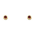 14K Yellow Gold Stud Earring & Solitaire Jewelry 4mm - ST203