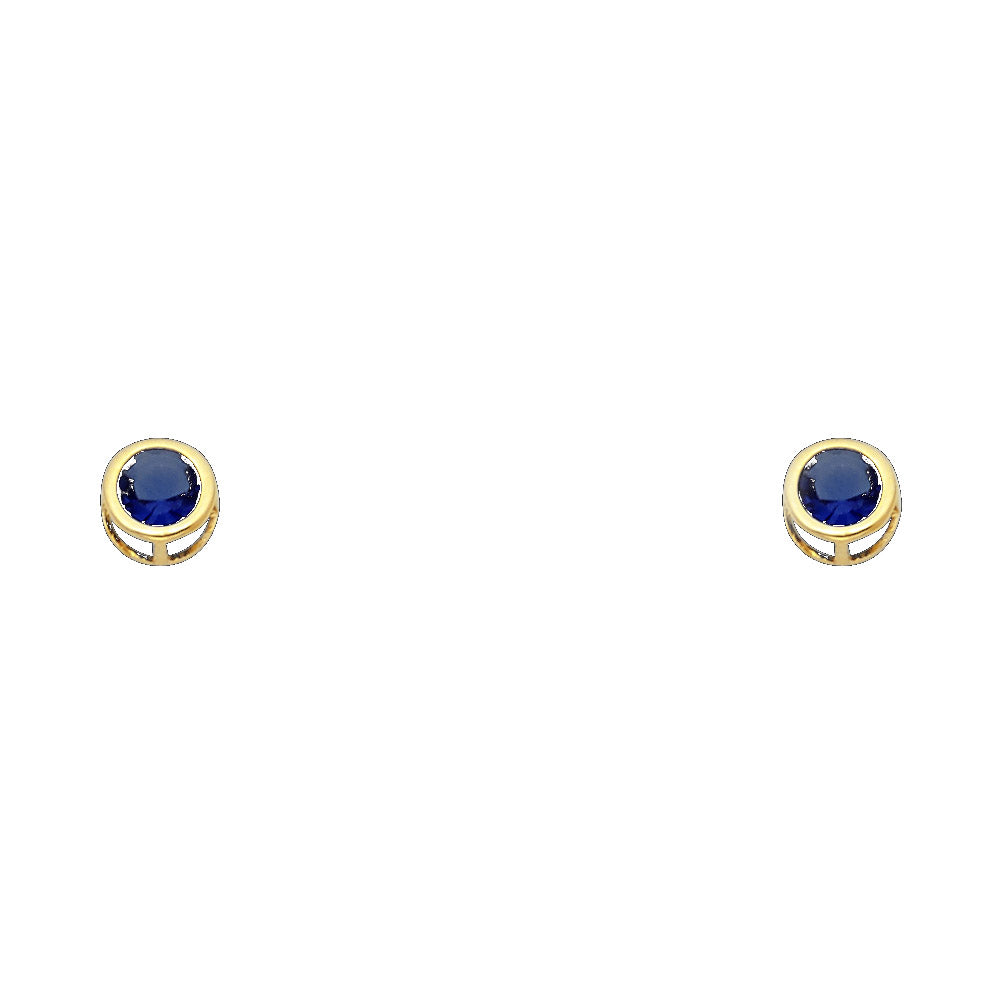 14K Yellow Gold Stud Earring & Solitaire Jewelry 4mm - ST203 - Image 9