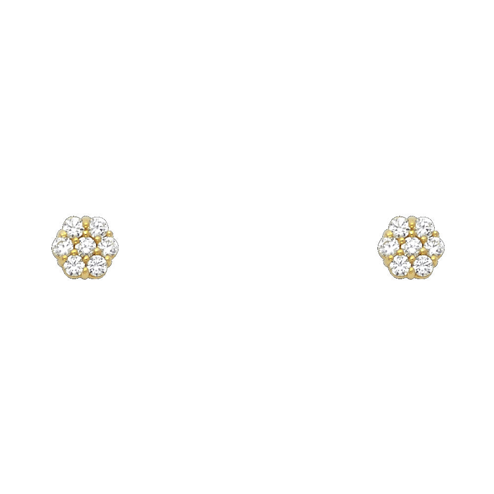 14K Yellow Gold Stud Earring & Solitaire Jewelry - ST204 - Image 4
