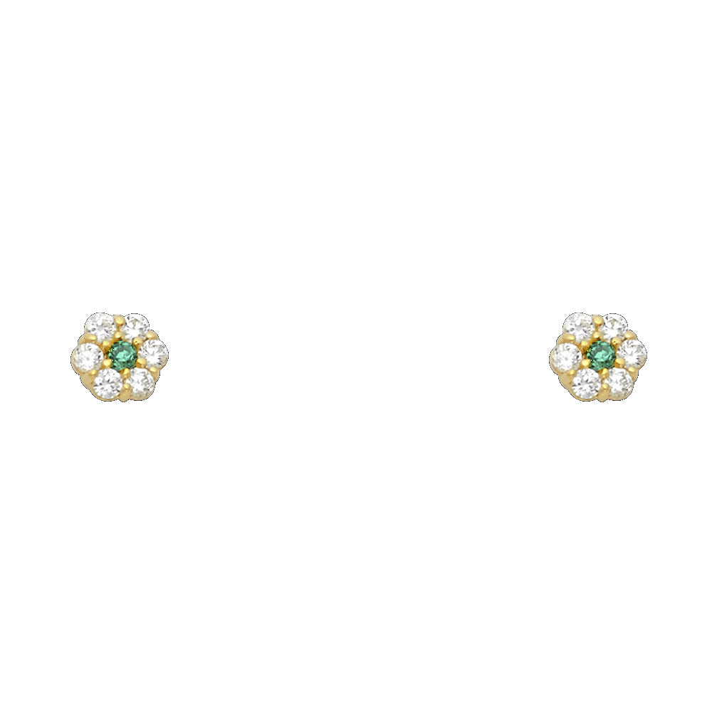 14K Yellow Gold Stud Earring & Solitaire Jewelry - ST204 - Image 5