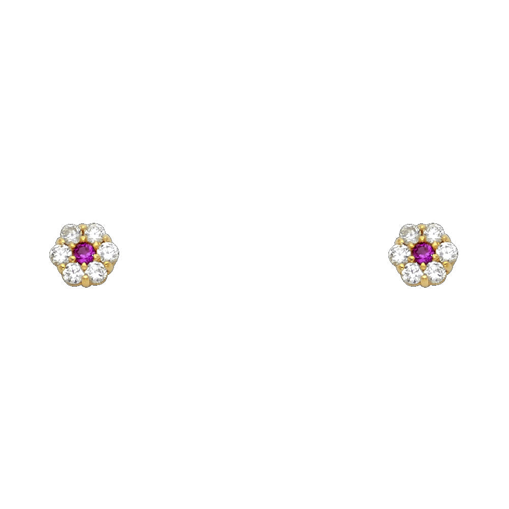 14K Yellow Gold Stud Earring & Solitaire Jewelry - ST204 - Image 7