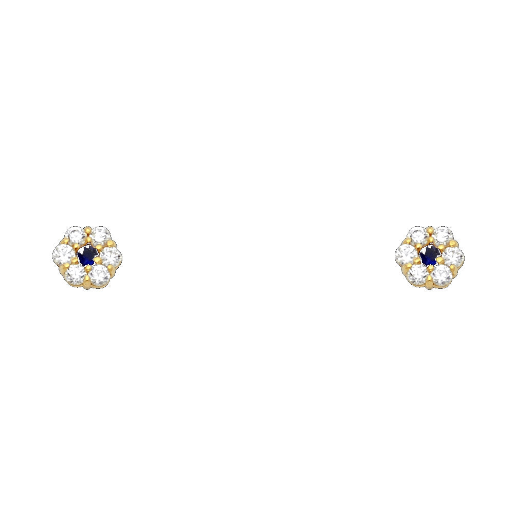 14K Yellow Gold Stud Earring & Solitaire Jewelry - ST204 - Image 9