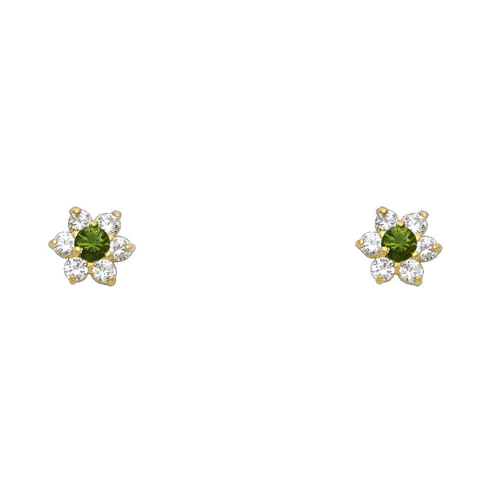 14K Yellow Gold Stud Earring & Solitaire Jewelry - ST205 - Image 5