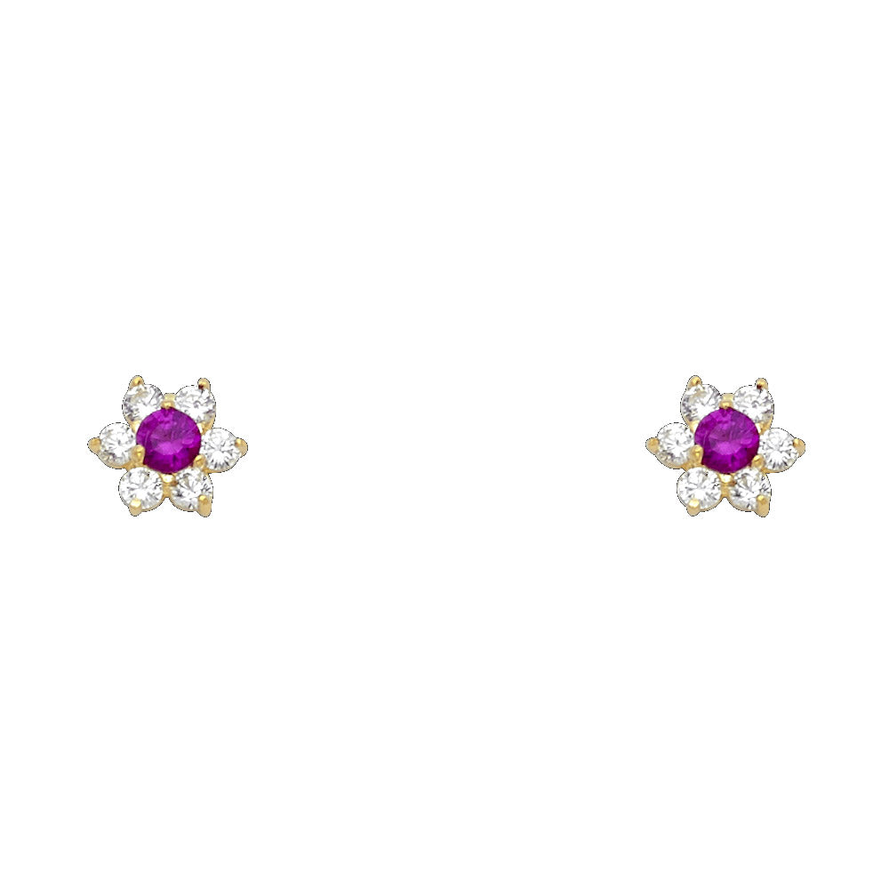 14K Yellow Gold Stud Earring & Solitaire Jewelry - ST205 - Image 7