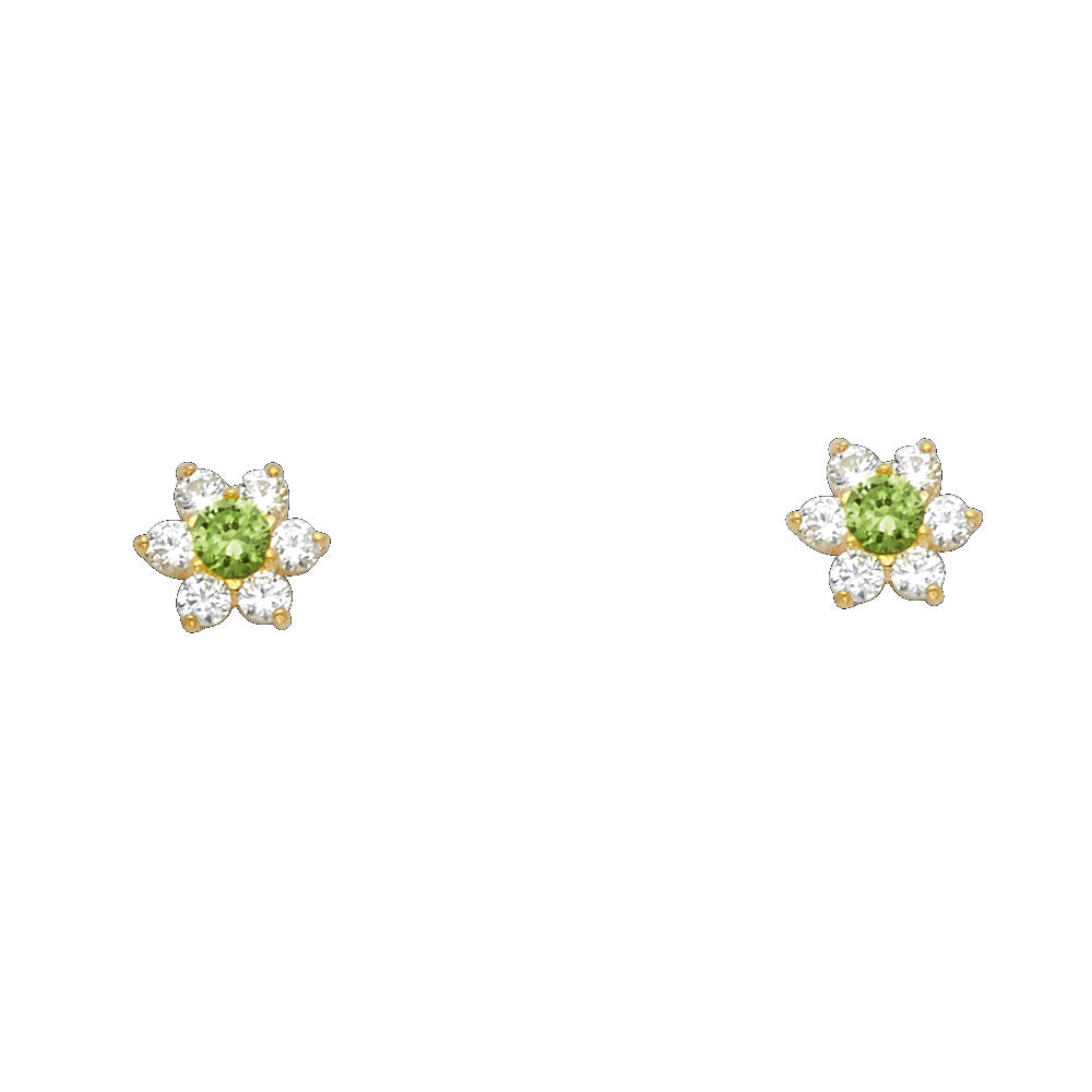14K Yellow Gold Stud Earring & Solitaire Jewelry - ST205 - Image 8
