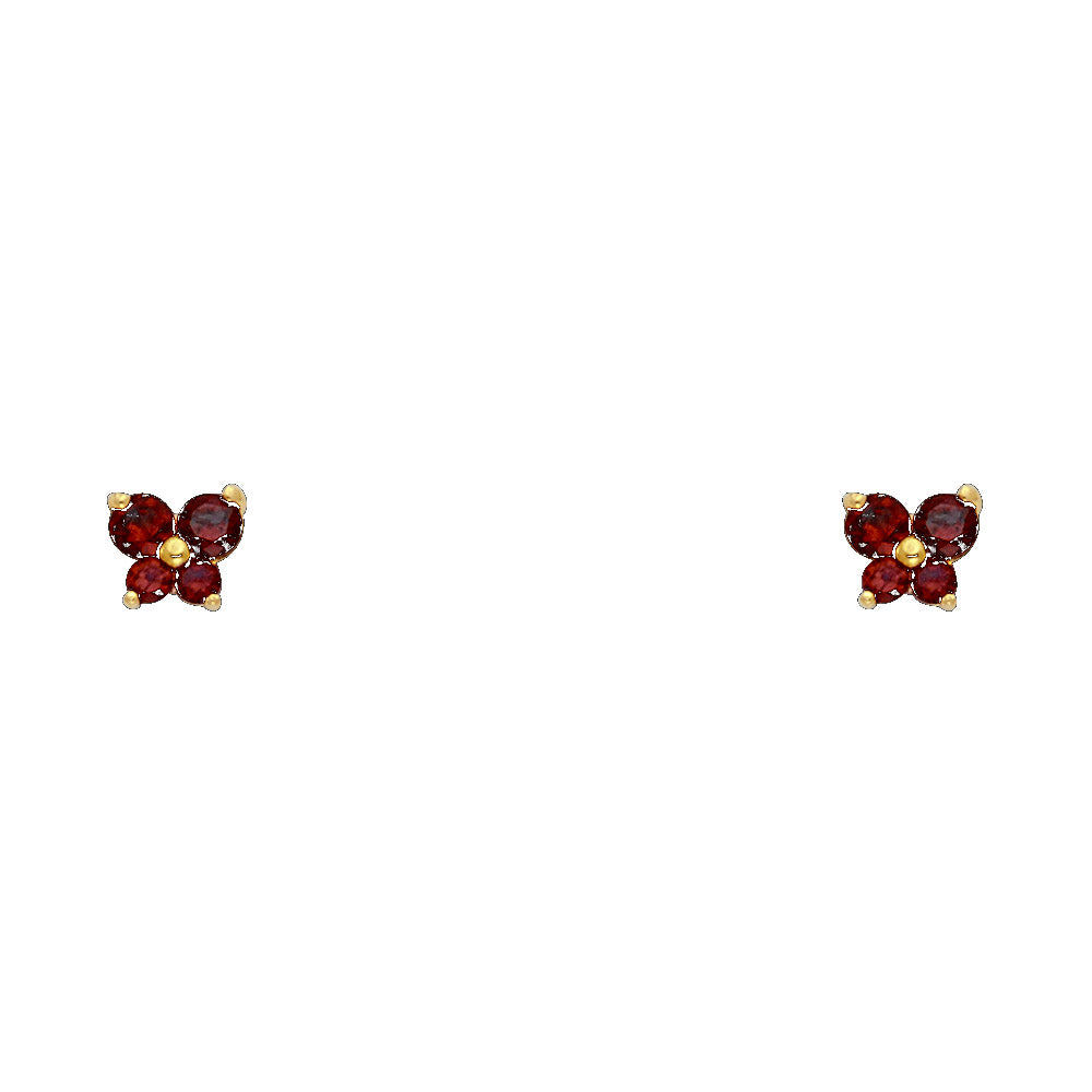 14K Yellow Gold Stud Earring & Solitaire Jewelry - ST206