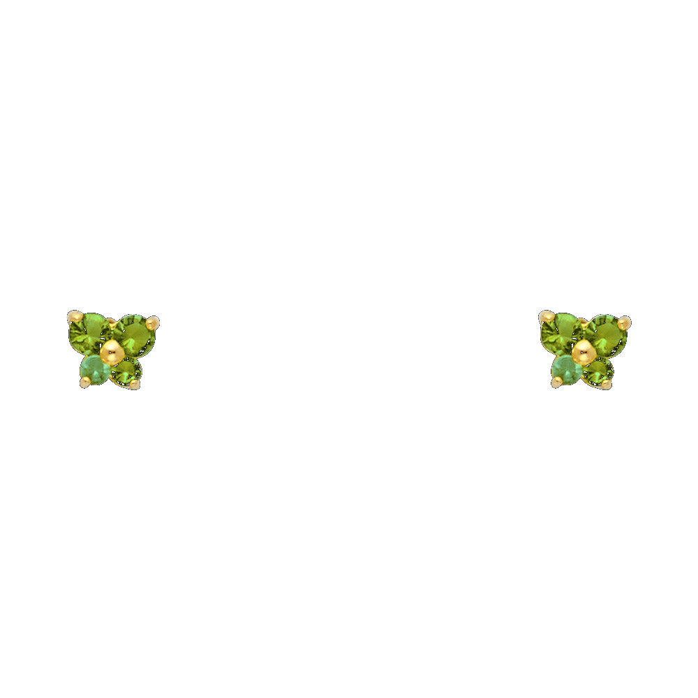 14K Yellow Gold Stud Earring & Solitaire Jewelry - ST206 - Image 5