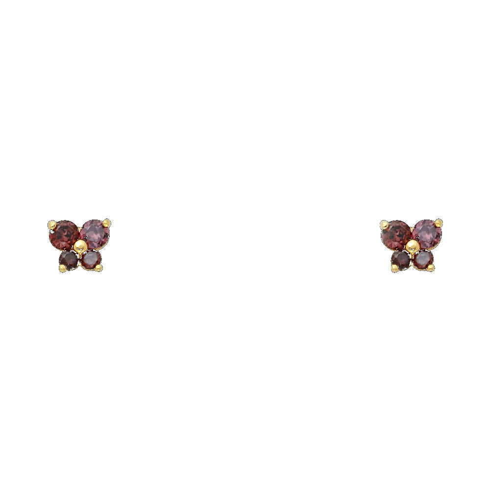14K Yellow Gold Stud Earring & Solitaire Jewelry - ST206 - Image 6