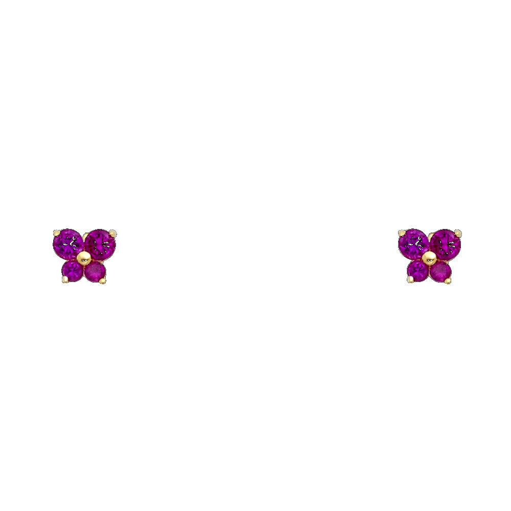 14K Yellow Gold Stud Earring & Solitaire Jewelry - ST206 - Image 7