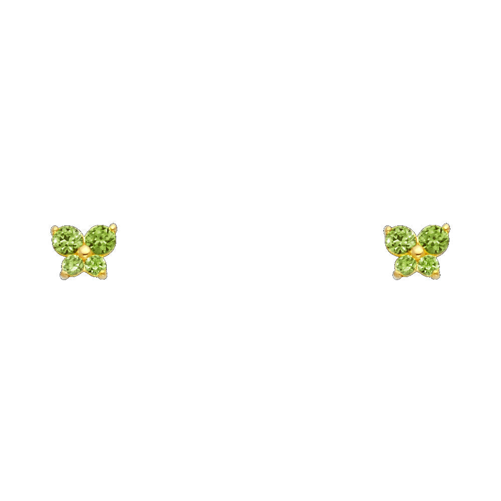 14K Yellow Gold Stud Earring & Solitaire Jewelry - ST206 - Image 8