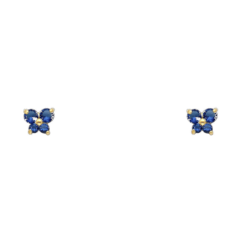 14K Yellow Gold Stud Earring & Solitaire Jewelry - ST206 - Image 9