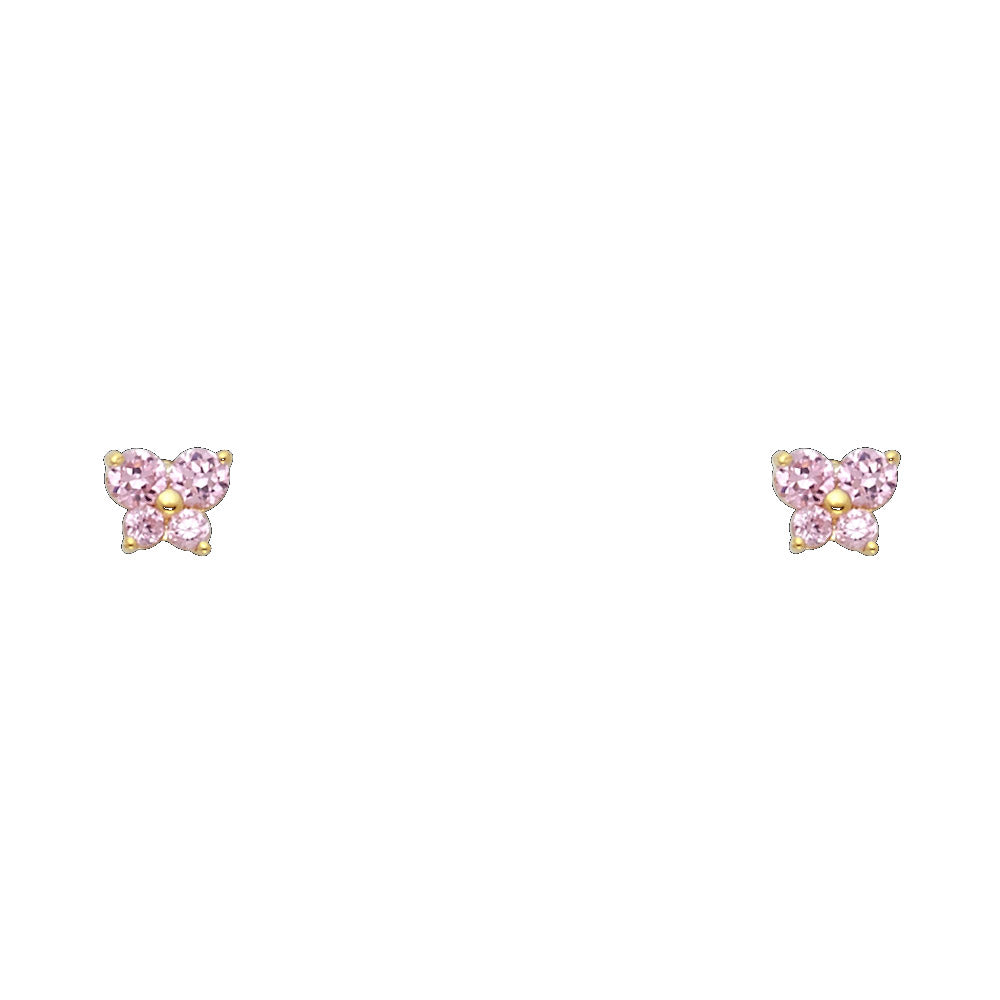 14K Yellow Gold Stud Earring & Solitaire Jewelry - ST206 - Image 10