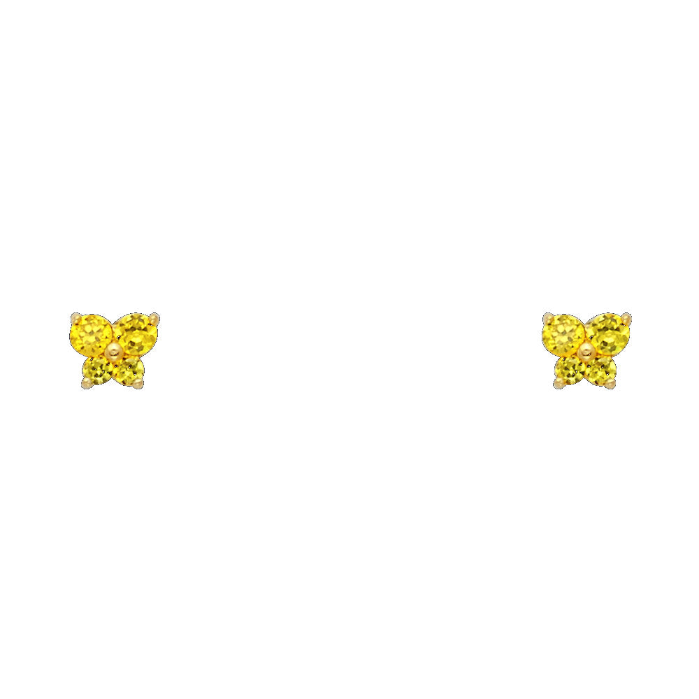 14K Yellow Gold Stud Earring & Solitaire Jewelry - ST206 - Image 11