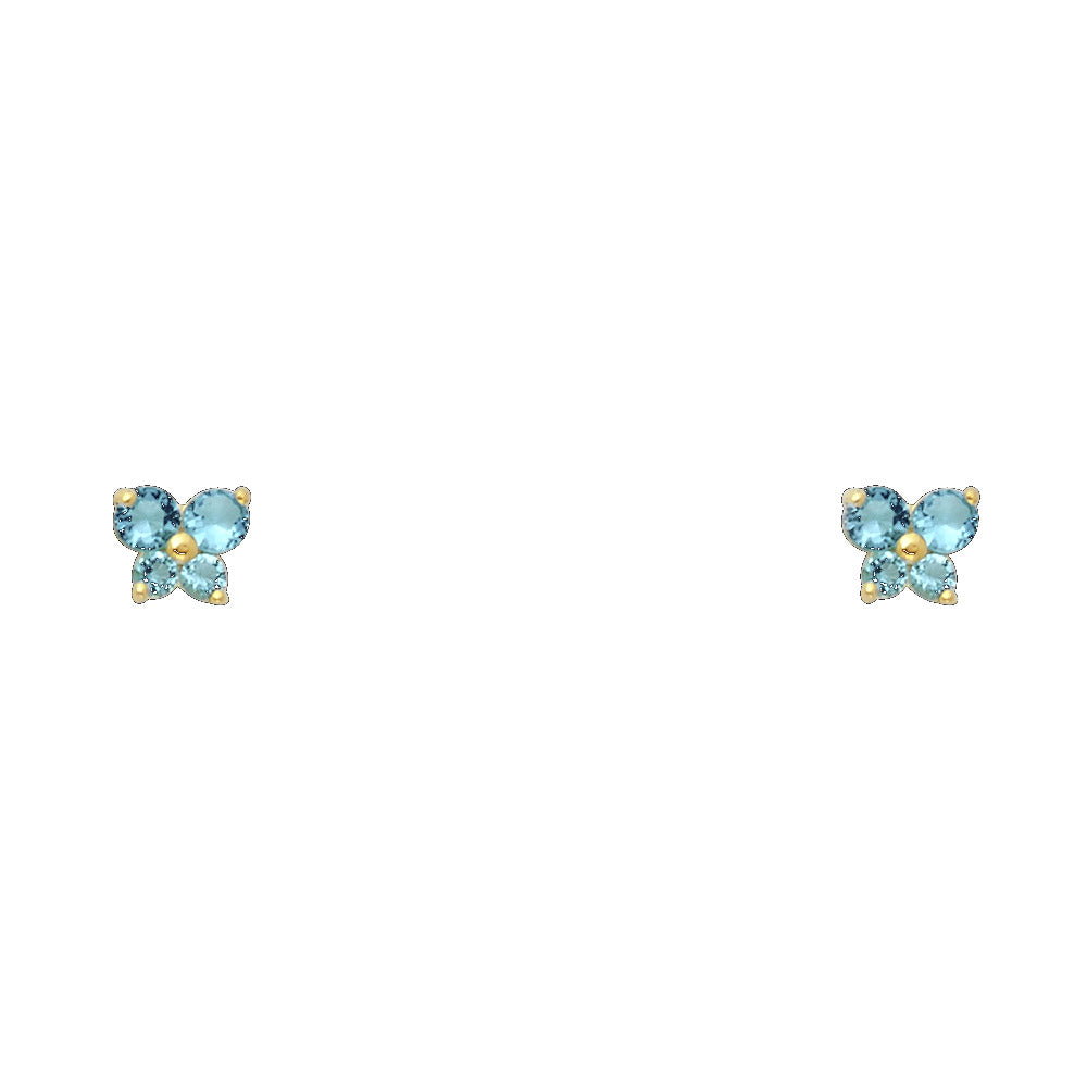 14K Yellow Gold Stud Earring & Solitaire Jewelry - ST206 - Image 12