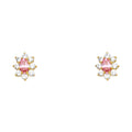 14K Yellow Gold Stud Earring & Solitaire Jewelry - ST211
