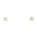 14K Yellow Gold Stud Earring & Solitaire Jewelry - ST218