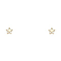 14K Yellow Gold Stud Earring & Solitaire Jewelry - ST222
