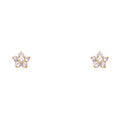 14K Yellow Gold Stud Earring & Solitaire Jewelry - ST227