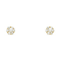 14K Yellow Gold Stud Earring & Solitaire Jewelry - ST230