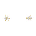 14K Yellow Gold Stud Earring & Solitaire Jewelry - ST231