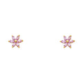 14K Yellow Gold Stud Earring & Solitaire Jewelry - ST232