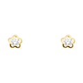 14K Yellow Gold Stud Earring & Solitaire Jewelry - ST235