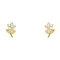 14K Yellow Gold Stud Earring & Solitaire Jewelry - ST240