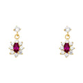 14K Yellow Gold Stud Earring & Solitaire Jewelry - ST244