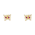 14K Yellow Gold Stud Earring & Solitaire Jewelry - ST251