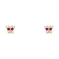 14K Yellow Gold Stud Earring & Solitaire Jewelry - ST257