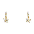 14K Yellow Gold Stud Earring & Solitaire Jewelry - ST260