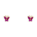 14K Yellow Gold Stud Earring & Solitaire Jewelry - ST261