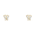 14K Yellow Gold Stud Earring & Solitaire Jewelry - ST263