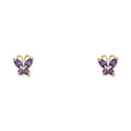 14K Yellow Gold Stud Earring & Solitaire Jewelry - ST264