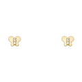 14K Yellow Gold Stud Earring & Solitaire Jewelry - ST265