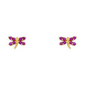 14K Yellow Gold Stud Earring & Solitaire Jewelry - ST267
