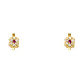 14K Yellow Gold Stud Earring & Solitaire Jewelry - ST268