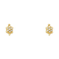 14K Yellow Gold Stud Earring & Solitaire Jewelry - ST269
