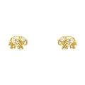 14K Yellow Gold Stud Earring & Solitaire Jewelry - ST273