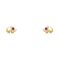 14K Yellow Gold Stud Earring & Solitaire Jewelry - ST277