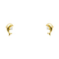 14K Yellow Gold Stud Earring & Solitaire Jewelry - ST282